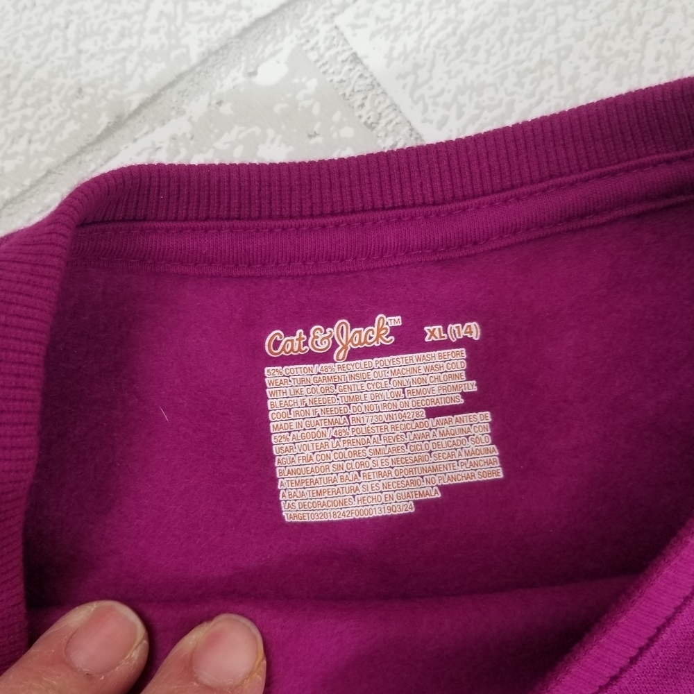 Purple Butterfly Kids Sweatshirt - Picture 2 of 3